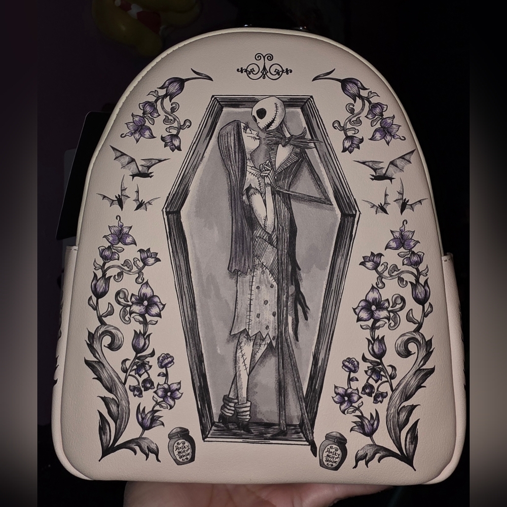 Loungefly Disney The Nightmare Before Christmas Coffin Mini Backpack + Wallet - Picture 2 of 10